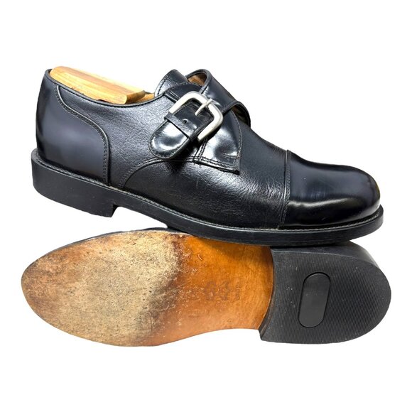 Bert Pulitzer Collectors Edn‎ Black Leather Monk strap Cap-Toe Dress Shoes main image 9